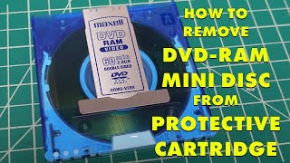 How to Remove Mini DVDRAM Disc from Cartridge [upl. by Ezana401]