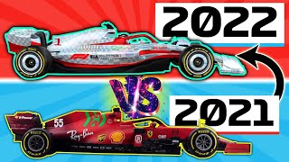 F1 2021 vs 2022 💥 ¿Qué COCHE es MÁS RÁPIDO ¿Cuáles son los CAMBIOS Nueva Aerodinámica  Neumáticos [upl. by Ettegdirb]