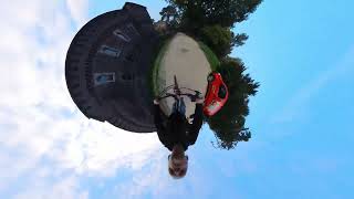 Cinisello Balsamo  Milano by bike via parco nord timelapse tiny planet 169 [upl. by Abekam]