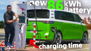 VW IDBUZZ Long Wheelbase  how good is the NEW 86kWh Battery [upl. by Cerelly231]