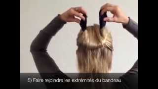 TUTO 3  CHIGNON DEMI QUEUE  Sur soimême cheveux milongs [upl. by Congdon]