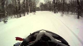 Snowmobiling Old Forge NY Part 2 [upl. by Ueihtam]