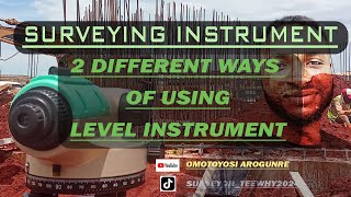 HOW TO USE DUMPY LEVEL IN TWO DIFFERENT WAYS IN CONSTRUCTION [upl. by Rihsab]