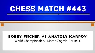 Bobby Fischer vs Anatoly Karpov • World Championship  Match Zagreb Round 4 [upl. by Larkins269]