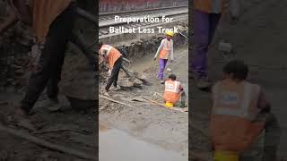 Ballast Less Track at Bankura Station bankura railway ballastless amritbharat track shorts [upl. by Elinore]