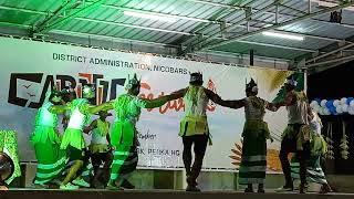 FOLK DANCE BY ARONG VILLAGE ON CARNIC FESTIVAL AT CAR NICOBAR ISLANDS 2024 [upl. by Griffis]