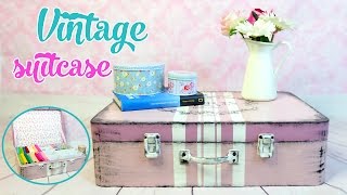 MAKE YOUR OWN VINTAGE SUITCASE WITH CARTON BOXES  Isa ❤️ [upl. by Trauner416]