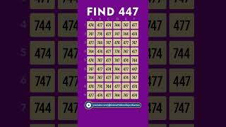 CAN YOU FIND THE HIDDEN NUMBER 4️⃣4️⃣7️⃣ IN 15 SECONDS 🔎 VISUAL QUIZ🔎 DO YOU HAVE SHARP EYES [upl. by Yasui500]