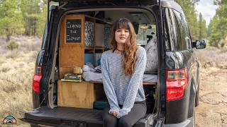 6 Years of Car Living  Her Honda Element as a Tiny Home [upl. by Aliakim]