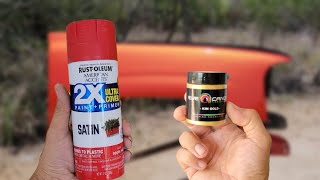 Lets Spray  KIN GOLD over Apple Red by RUSTOLEUM [upl. by Lamak]