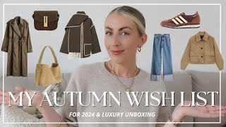 AUTUMN 2024 WISH LIST amp LUXURY UNBOXING Katie Peake [upl. by Soisatsana]