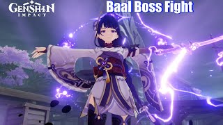 Genshin Impact  Baal Boss Fight Raiden Shogun vs Aether [upl. by Eiahpets309]