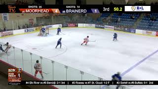 22024 Boys Hockey Section 8AA QF Moorhead vs Brainerd [upl. by Shandy]