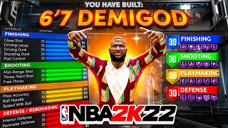 THIS 67 POINT GUARD BUILD IS THE BEST BUILD in NBA 2K22 DEMIGOD ISO BUILD Best Build 2k22 [upl. by Thorncombe201]