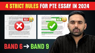 2024 Strict Rules for PTE Essay  Band 6 to Band 9  100 Working Template with Tips and Tricks [upl. by Sarkaria]