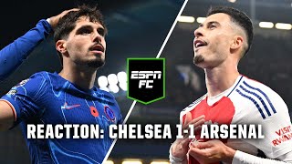 FULL REACTION ‘Scary’ Chelsea dent Arsenal’s title hopes 🔵🔴  ESPN FC [upl. by Ennyletak]