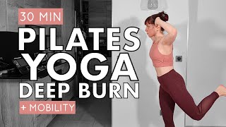 30 MIN PILATES amp YOGA HIIT  Deep Muscle Burn amp Mobility Home Workout No Equipment [upl. by Anelav]