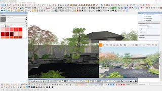 Water and Grass materials in Enscape SketchUp [upl. by Analim]