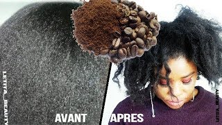 COMMENT NOIRCIR SES CHEVEUX AVEC LE CAFÉ LetitiaBeauty [upl. by Pinsky]