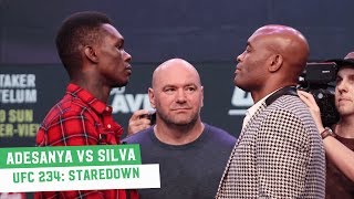 Israel Adesanya vs Anderson Silva Staredown  UFC 234 Press Conference [upl. by Platon]