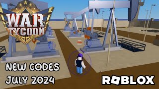 Roblox War Tycoon New Codes July 2024 [upl. by Hauge306]