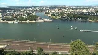 Koblenz Deutsches Eck von oben Superweitwinkel Timelaps [upl. by Welbie]