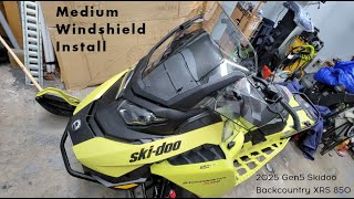 Skidoo Gen54 Medium Windshield Install on a 2025 Backcountry XRS 850 [upl. by Llednor946]