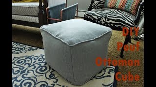 DIY Pouf Ottoman Cube [upl. by Sholom]