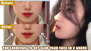 Get slim your face in 2 weeks  Best Exercise to Slim Face Fat [upl. by Hiett]