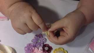 HOW TO MAKE A DAISY RIBBON FLOWER [upl. by Mintz71]