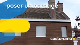 Poser un bardage extérieur en bois Castorama [upl. by Laehplar]