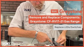 Replace LED Light Switch and Oven Lights  How to Service Your Greystone CFRV1721 Gas Range [upl. by Addiego457]