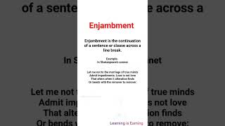 Enjambment figure of speech in hindi Enjambment figureofspeech litrary technique [upl. by Hasina]