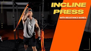 Resistance Bands Chest Exercise Single Arm Incline Press [upl. by Assin]