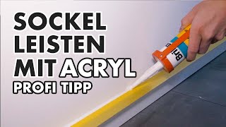 Sockelleisten richtig ausspritzen mit Acryl Profi Tipp  kreativtobi [upl. by Nimoynib996]