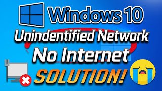 Unidentified Network No Internet Access Windows 1087 Fix  How to Fix Network Issues Windows 2024 [upl. by Yoreel]