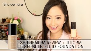 TUTORIAL Shu Uemura Lightbulb Foundation  Review [upl. by Merl]