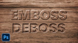 Easy How to Create Embossed or Debossed Text Effect in Photoshop [upl. by Nylsoj]