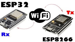 ESP8266 and ESP32 as Transmitter and receiver Home Automation Project [upl. by Ursuline]