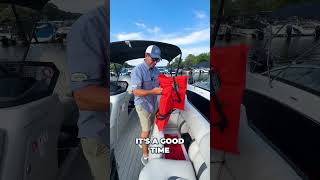 Pontoon Winterization Basics Dry Your Life Jackets and Compartment shorts boat pontoon [upl. by Yarak]