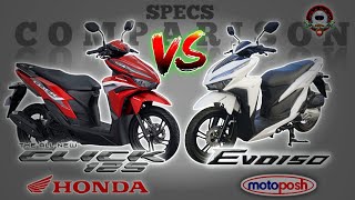 HONDA CLICK 125 vs MOTOPOSH EVO 150 SPECS COMPARISON [upl. by Bendick]