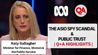 The ASIO Spy Scandal amp Public Trust  QA [upl. by Ettezel]