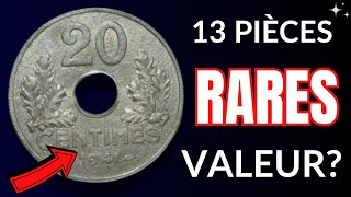 13 pièces RARES de 20 CENTIMES frappées entre 1941 et 1944 [upl. by Antipas]