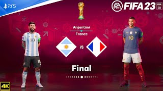 FIFA 23  Argentina Vs France  FIFA World Cup 2022 Qatar  Final  PS5™ 4K [upl. by Acsehcnarf]