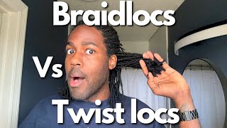 BRAIDLOCS VS TWISTLOCS  The Best Loc Starter Method [upl. by Akeylah]