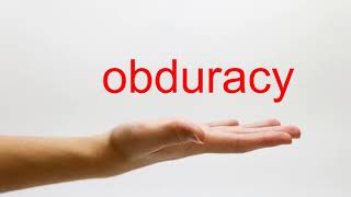 How to Pronounce obduracy  American English [upl. by Kciremed]