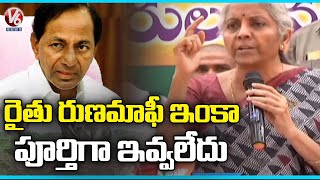 Finance Minister Nirmala Sitharaman Comments On CM KCR Over Projects Issues  V6 News [upl. by Shalna]