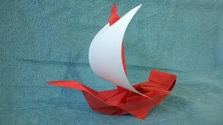 Como hacer un Barco Pirata de papel Origami  Origami Pirate Ship [upl. by Dwyer]