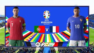 Portugal vs France  UEFA EURO 2024  Quarter Finals  2024 Full Match 4K  FC 24 [upl. by Nosreffej]