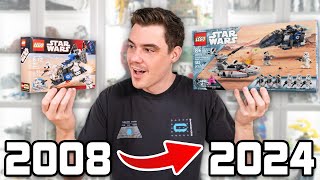 LEGO Star Wars IMPERIAL DROPSHIP amp REBEL SCOUT SPEEDER Battle Packs Comparison 2008 2019 amp 2024 [upl. by Hanley]